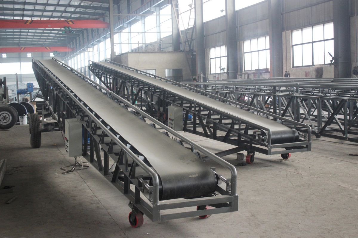 Belt conveyors fabricated by RG Steel Crafts, ready for dispatch
